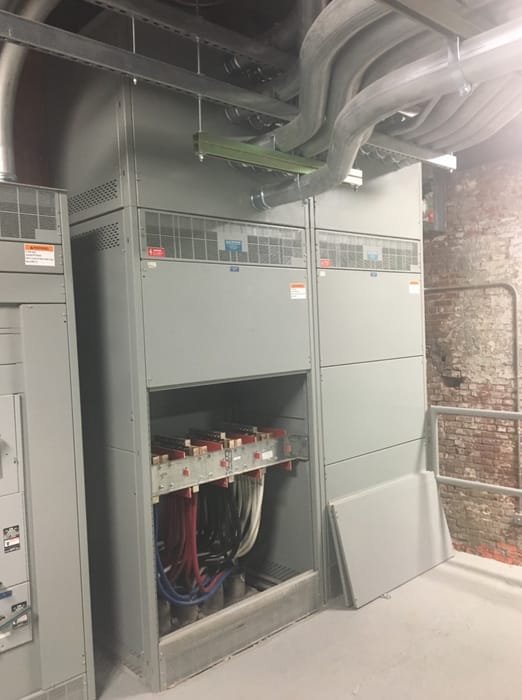 Commercial switchgear and electrical service installation